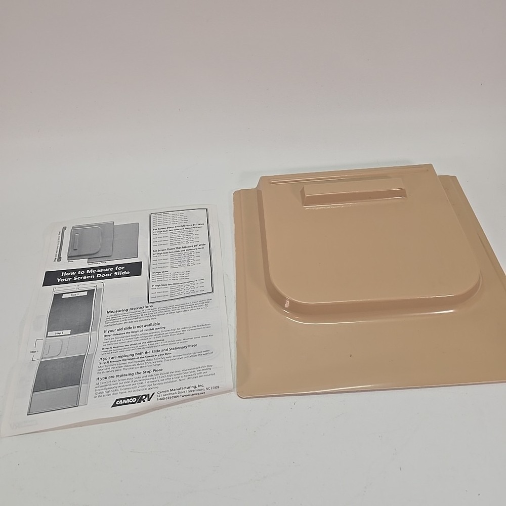 Camco RV Screen Door Slide 45511‎ Beige 12"Hx11.5"W